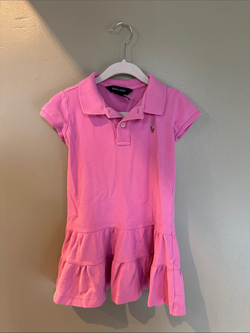 Ralph Lauren Girls' Pink Polo Dress